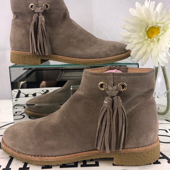 kate spade Shoes - Kate Spade Bellamy Grey Suede Booties